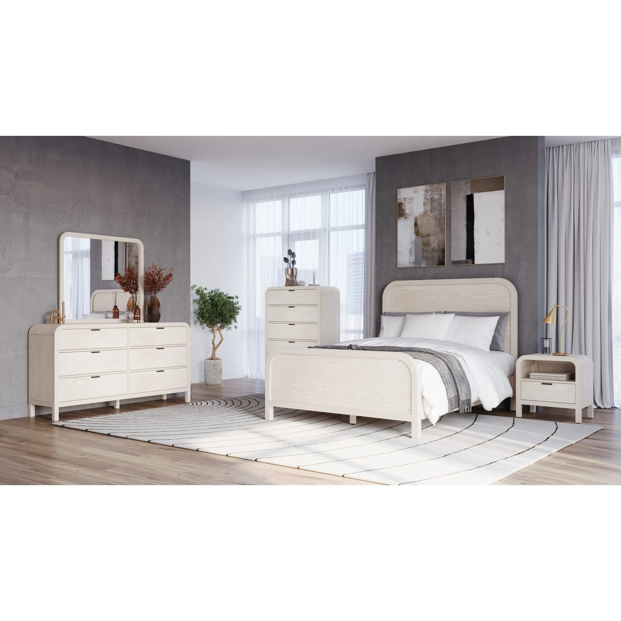Drake Wood Platform Bed in Sugar Modus