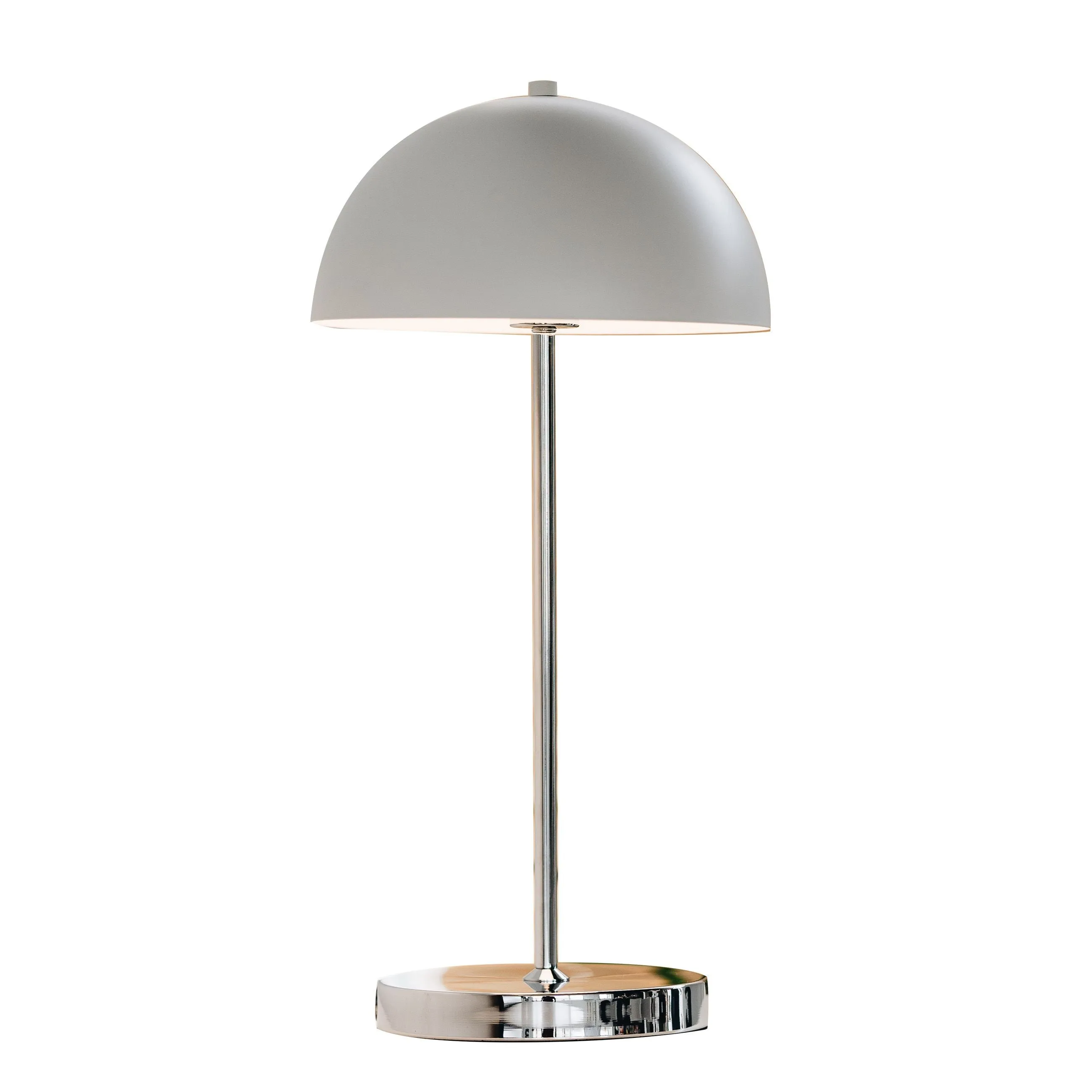 Dyberg Larsen Garda Rechargeable Table Lamp, White/Chrome
