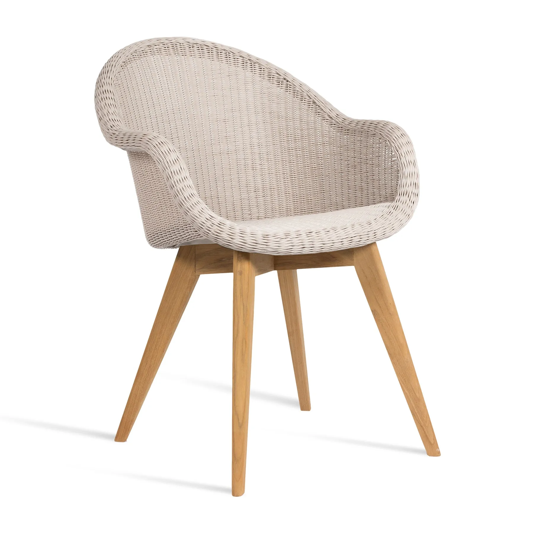 Edgard Outdoor Dining Chair with Wood Base