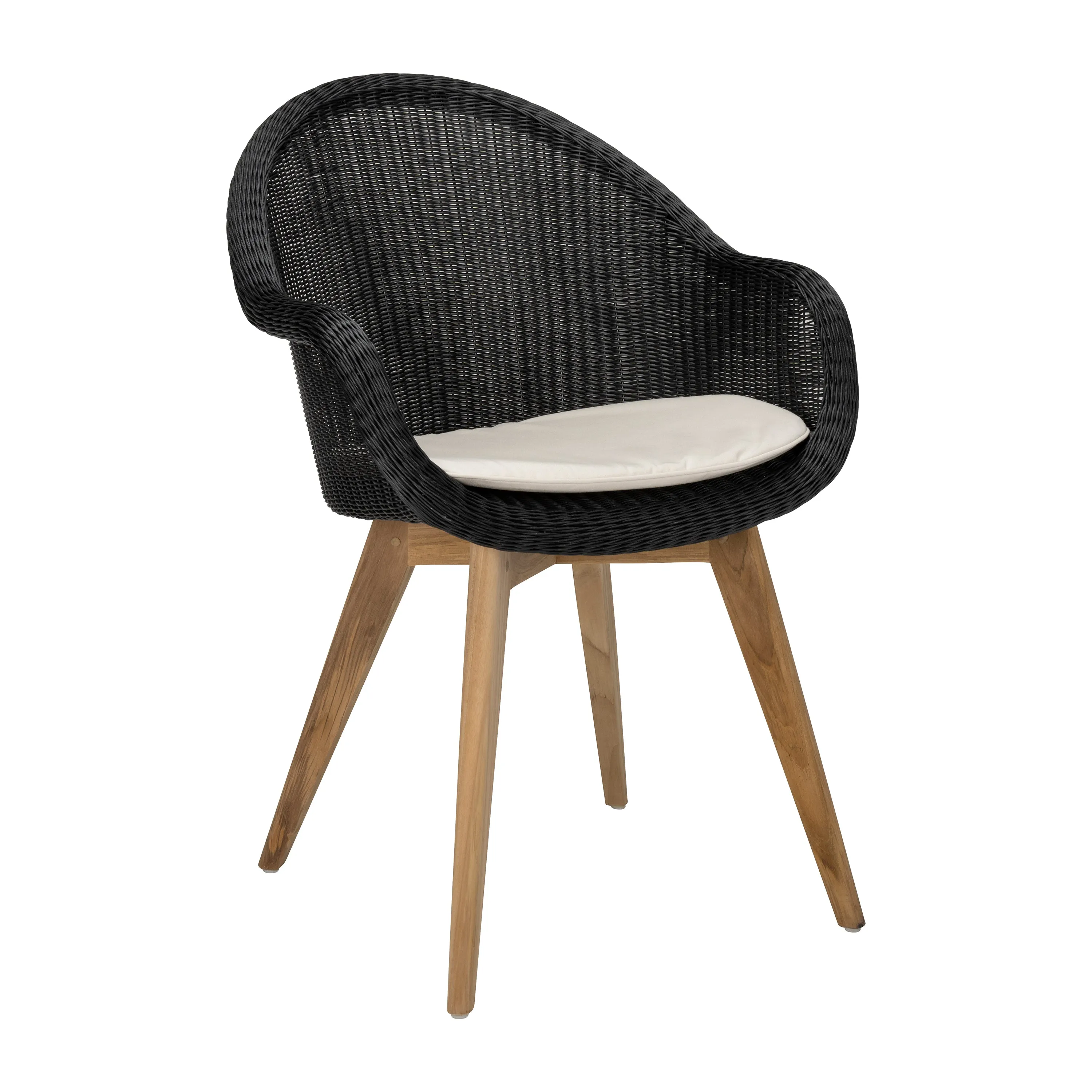 Edgard Outdoor Dining Chair with Wood Base