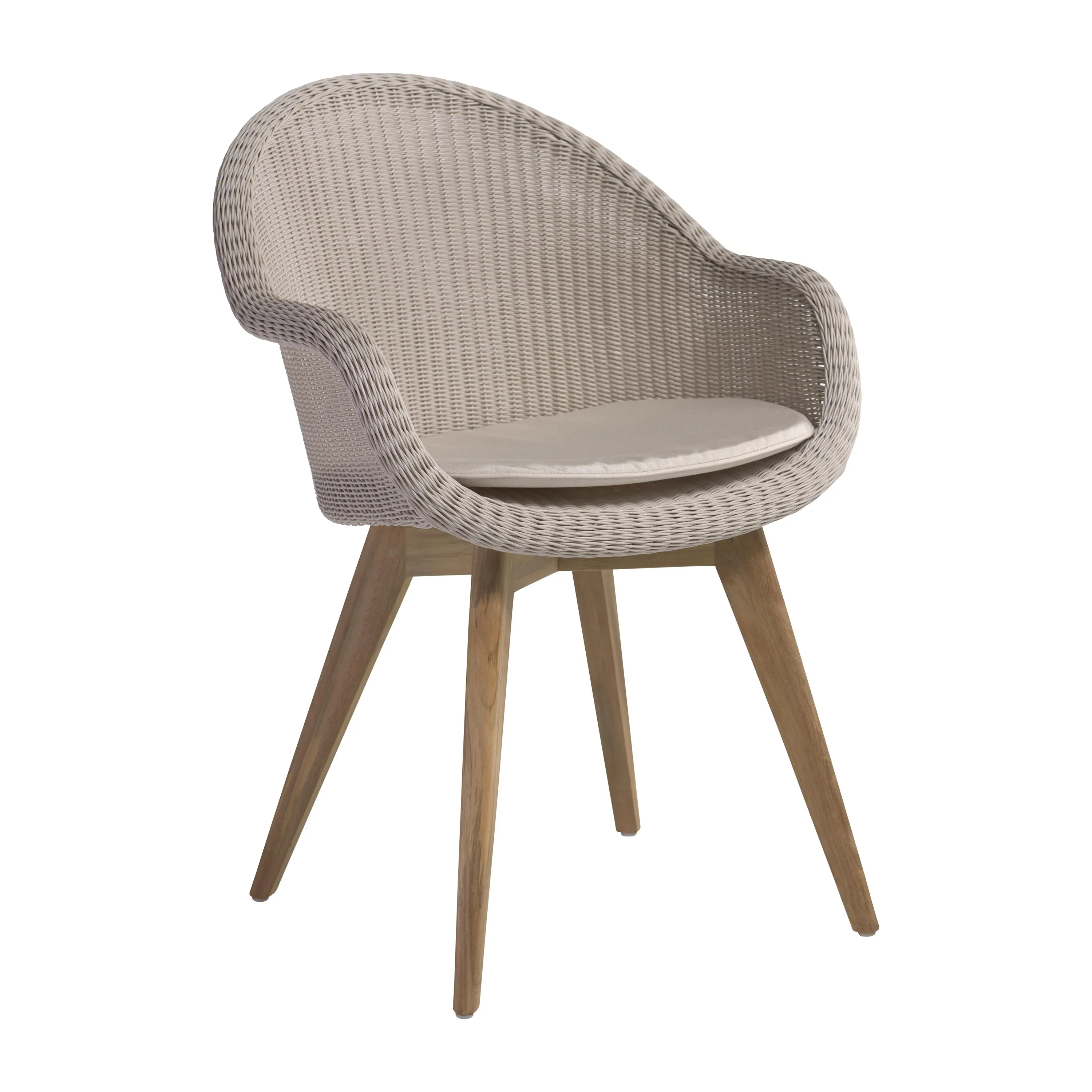 Edgard Outdoor Dining Chair with Wood Base