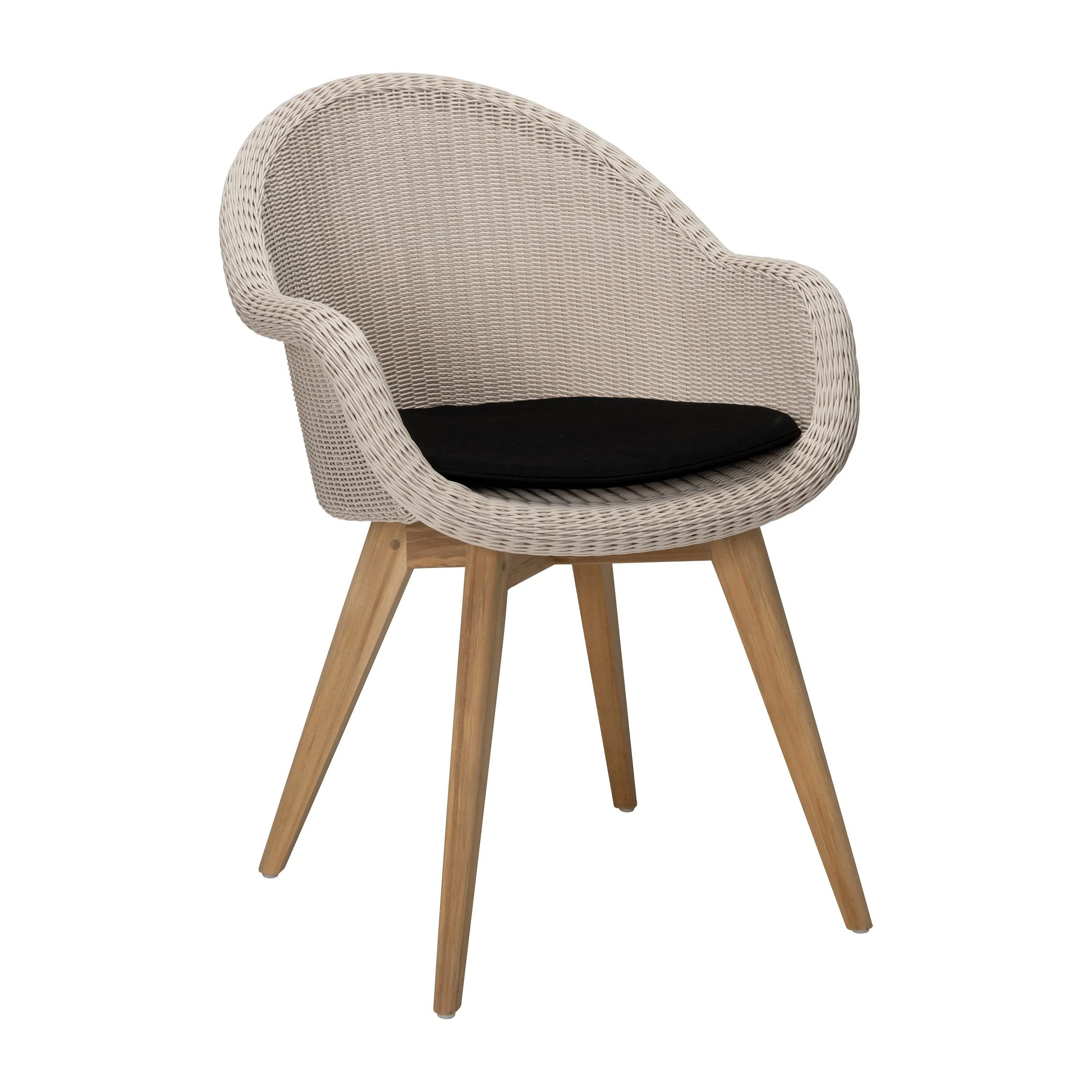 Edgard Outdoor Dining Chair with Wood Base