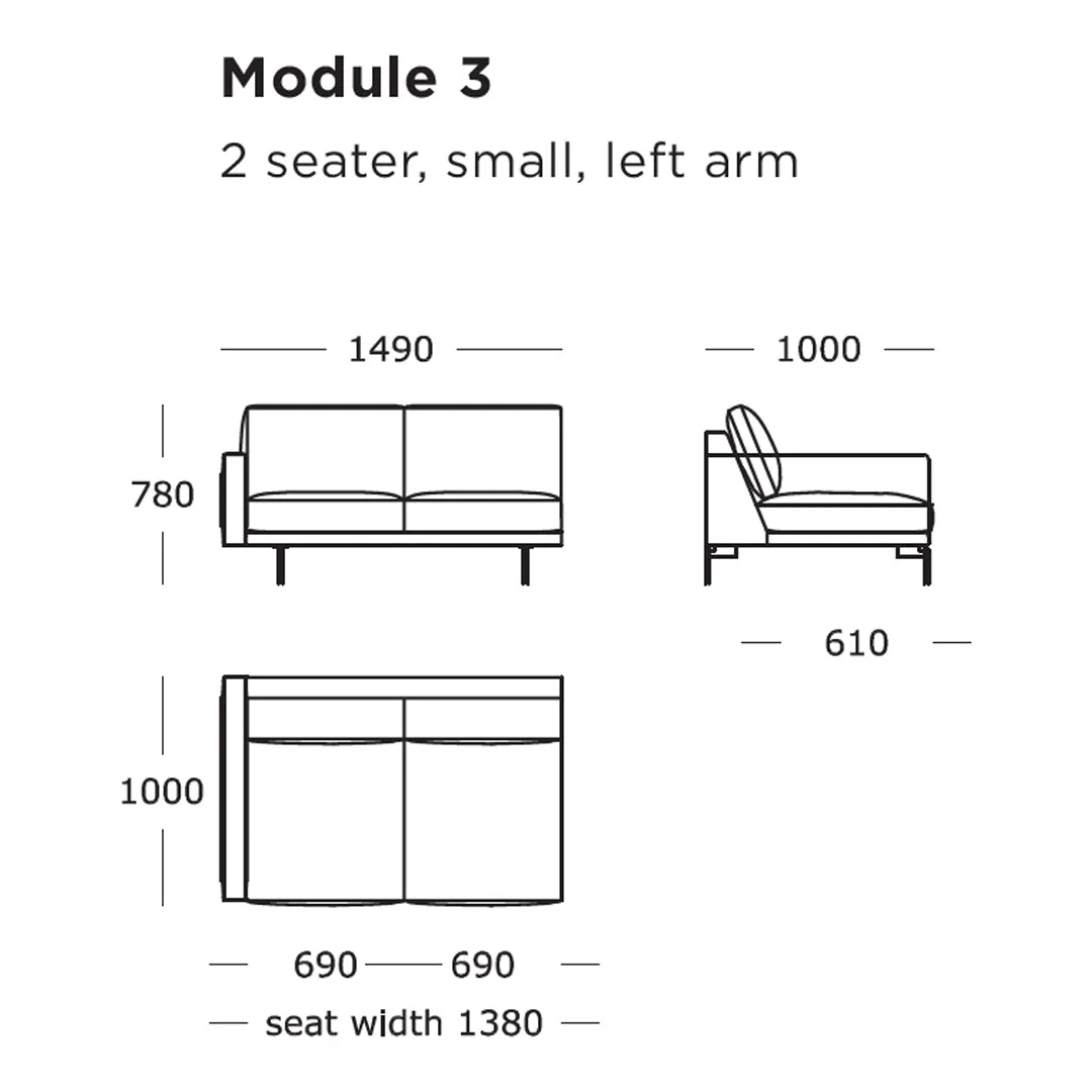 Edge V1 Modular Sofa (Modules 1-8)