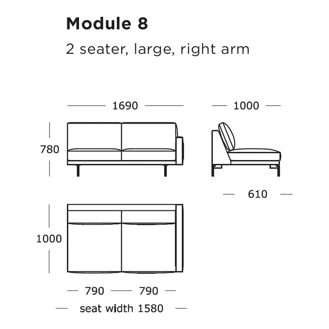 Edge V1 Modular Sofa (Modules 1-8)