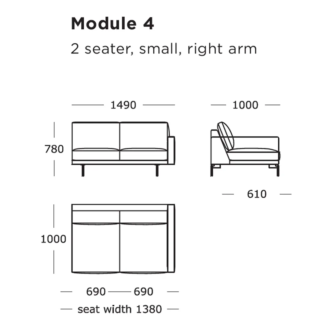 Edge V1 Modular Sofa (Modules 1-8)
