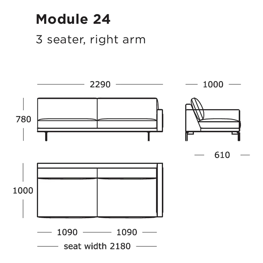 Edge V1 Modular Sofa (Modules 17-24)