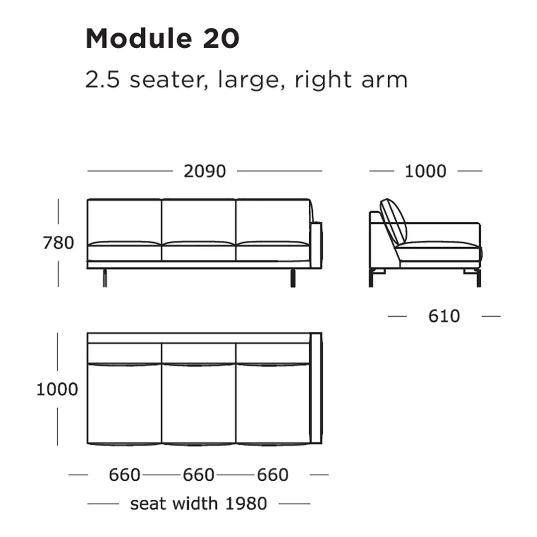 Edge V1 Modular Sofa (Modules 17-24)