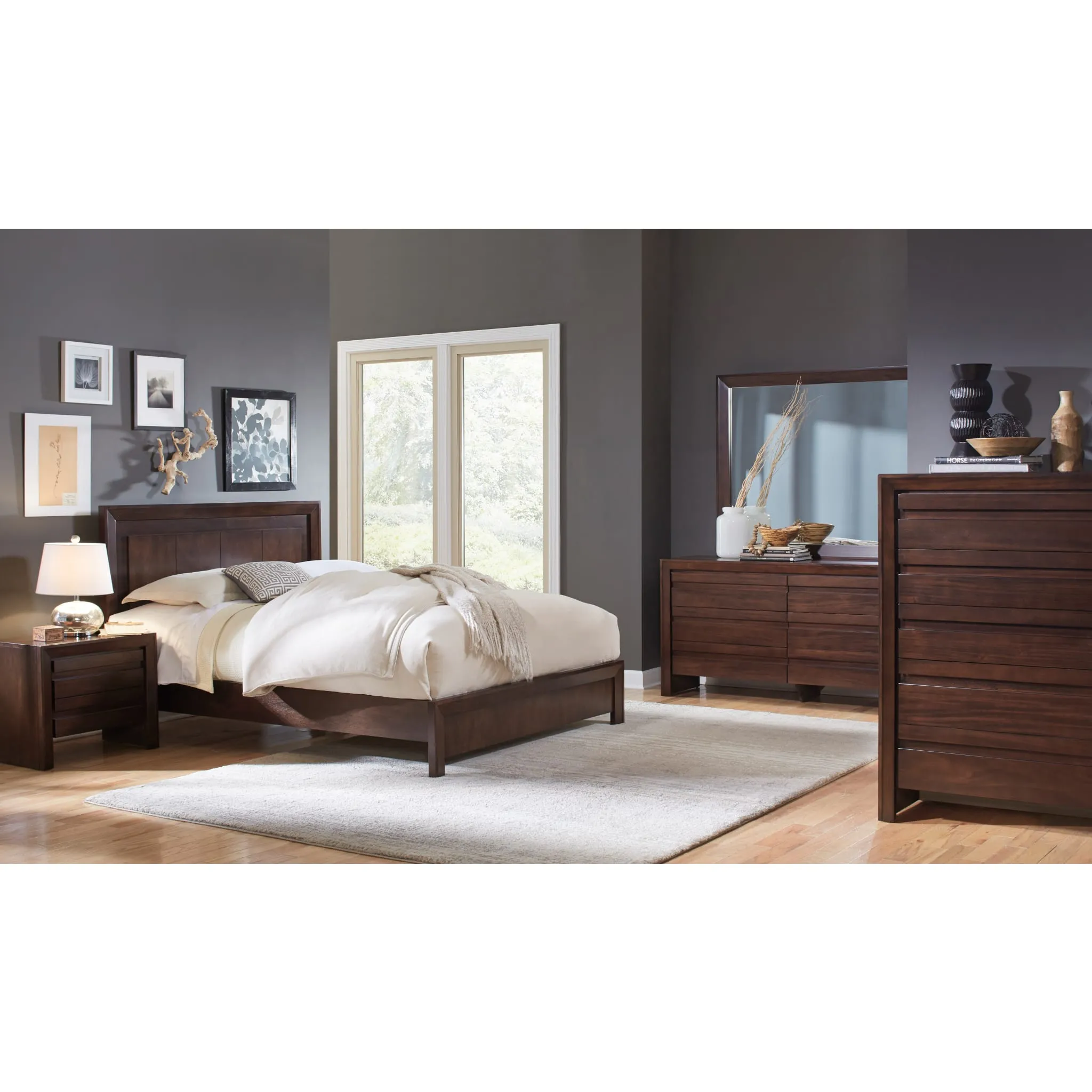 Element Nightstand in Chocolate Brown Modus