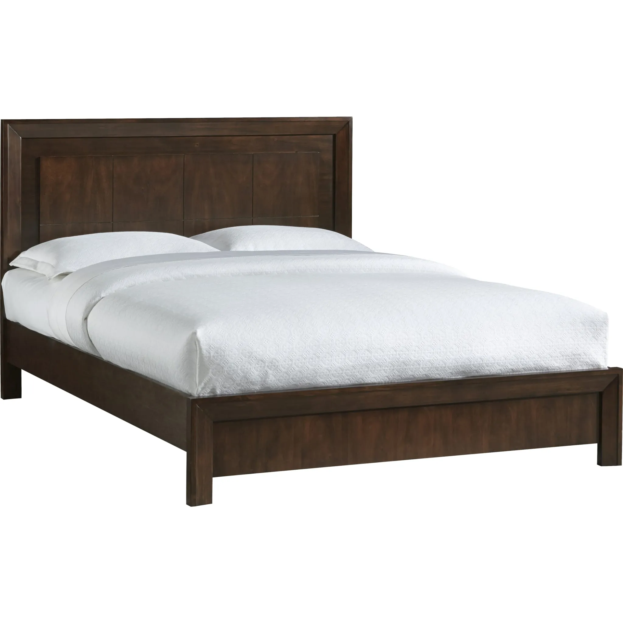 Element Wood Platform Bed in Chocolate Brown Modus