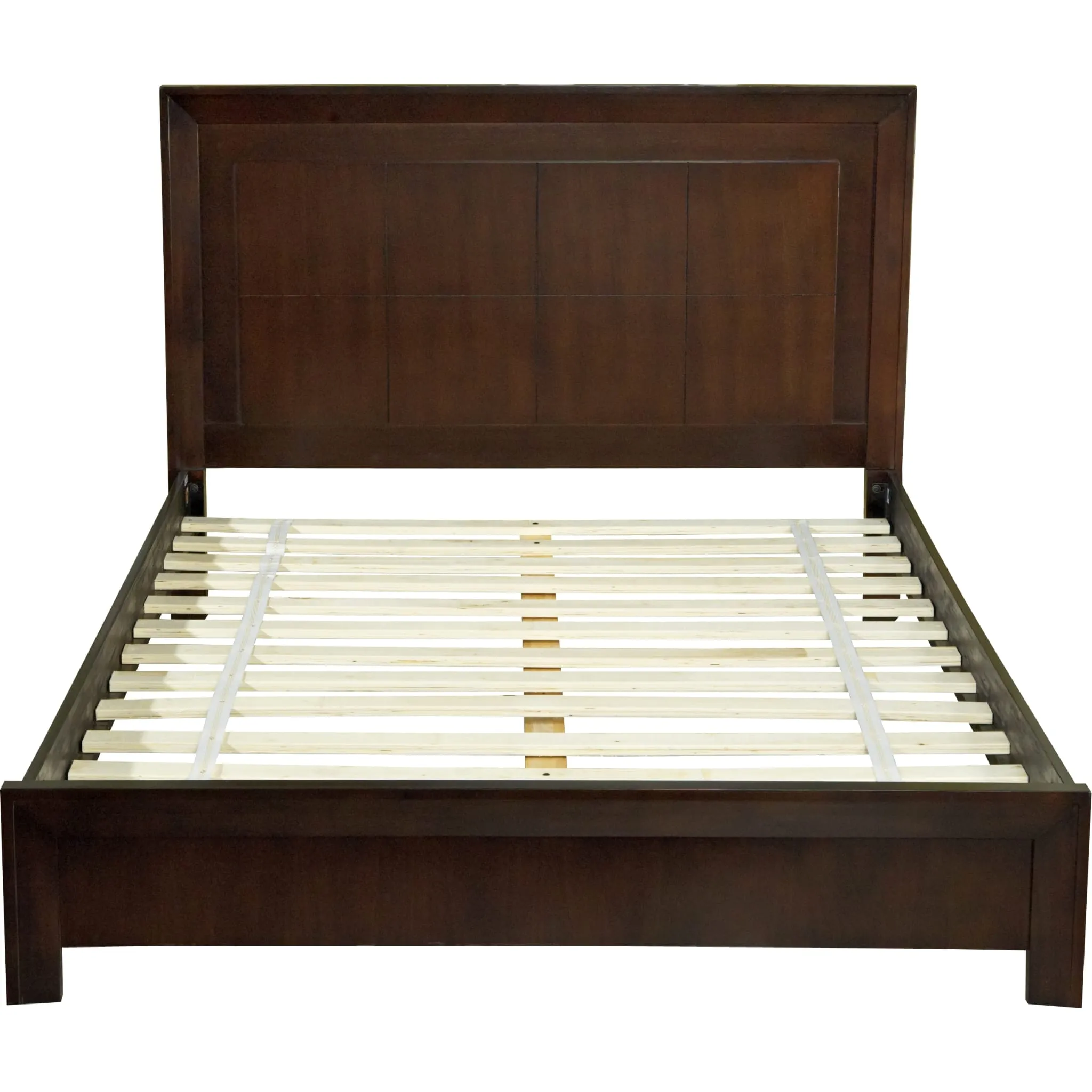 Element Wood Platform Bed in Chocolate Brown Modus