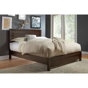 Element Wood Platform Bed in Chocolate Brown Modus