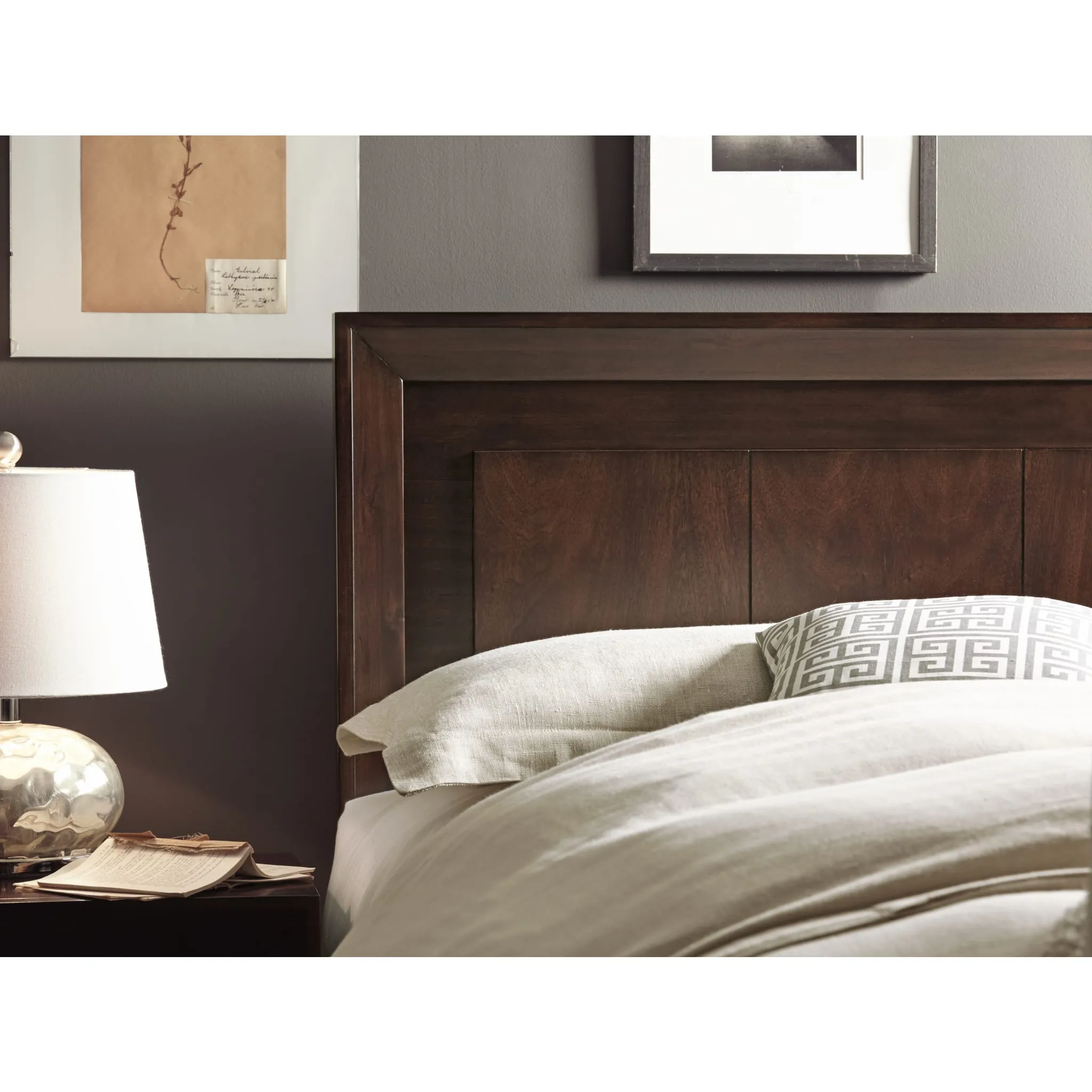 Element Wood Platform Bed in Chocolate Brown Modus