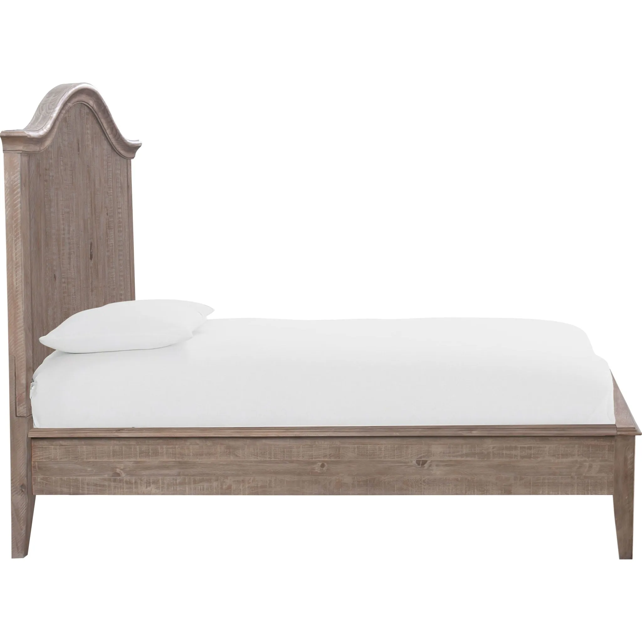 Ella Solid Wood Crown Bed in Camel Modus