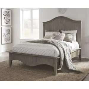 Ella Solid Wood Crown Bed in Camel Modus