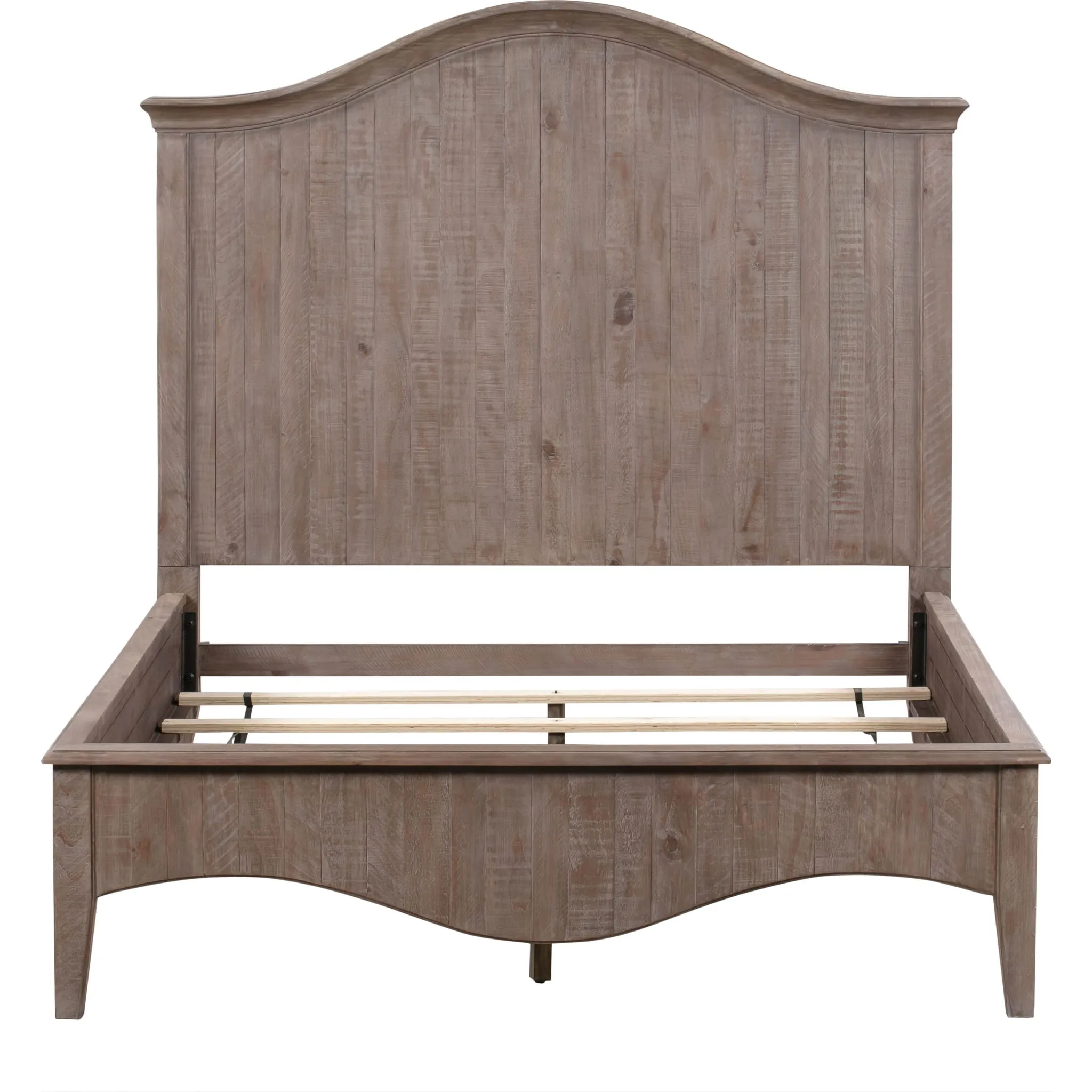 Ella Solid Wood Crown Bed in Camel Modus