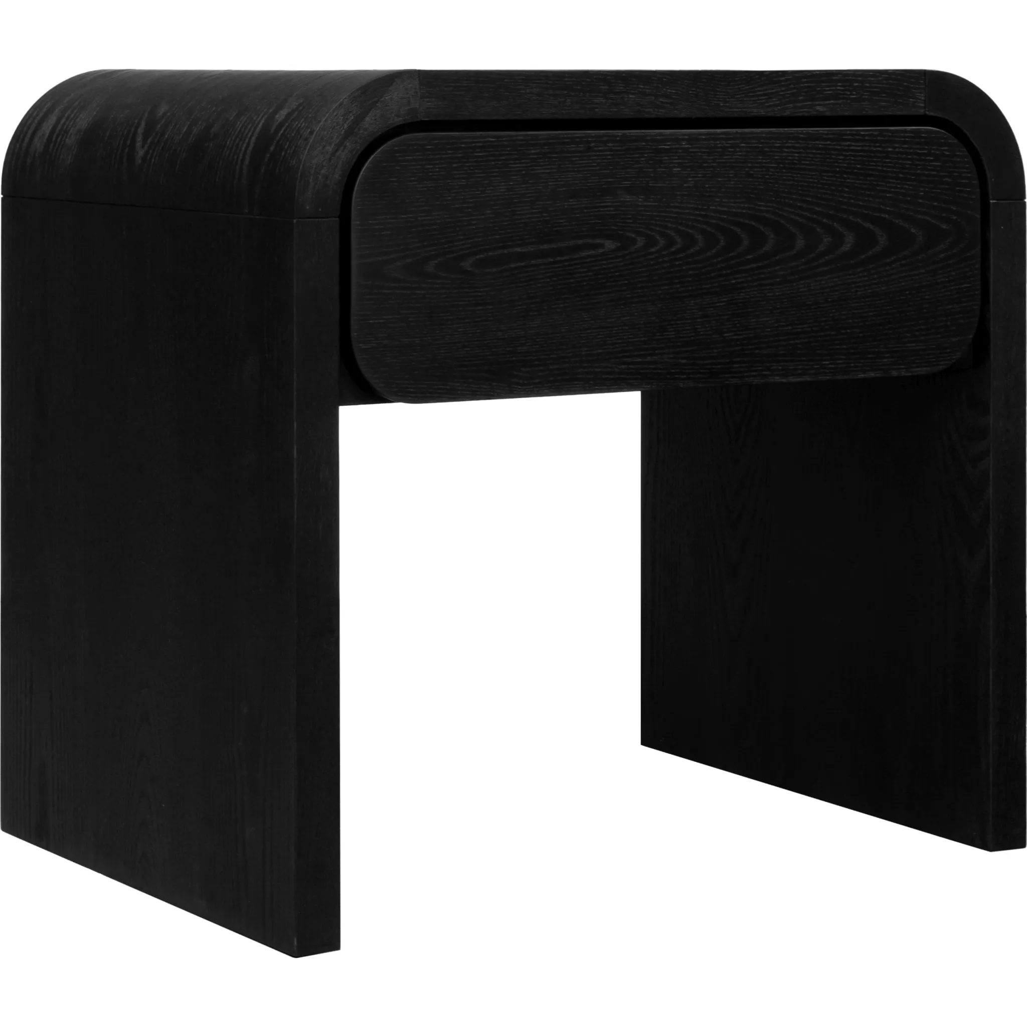 Elora One Drawer Nightstand in Jet Black Ash Modus