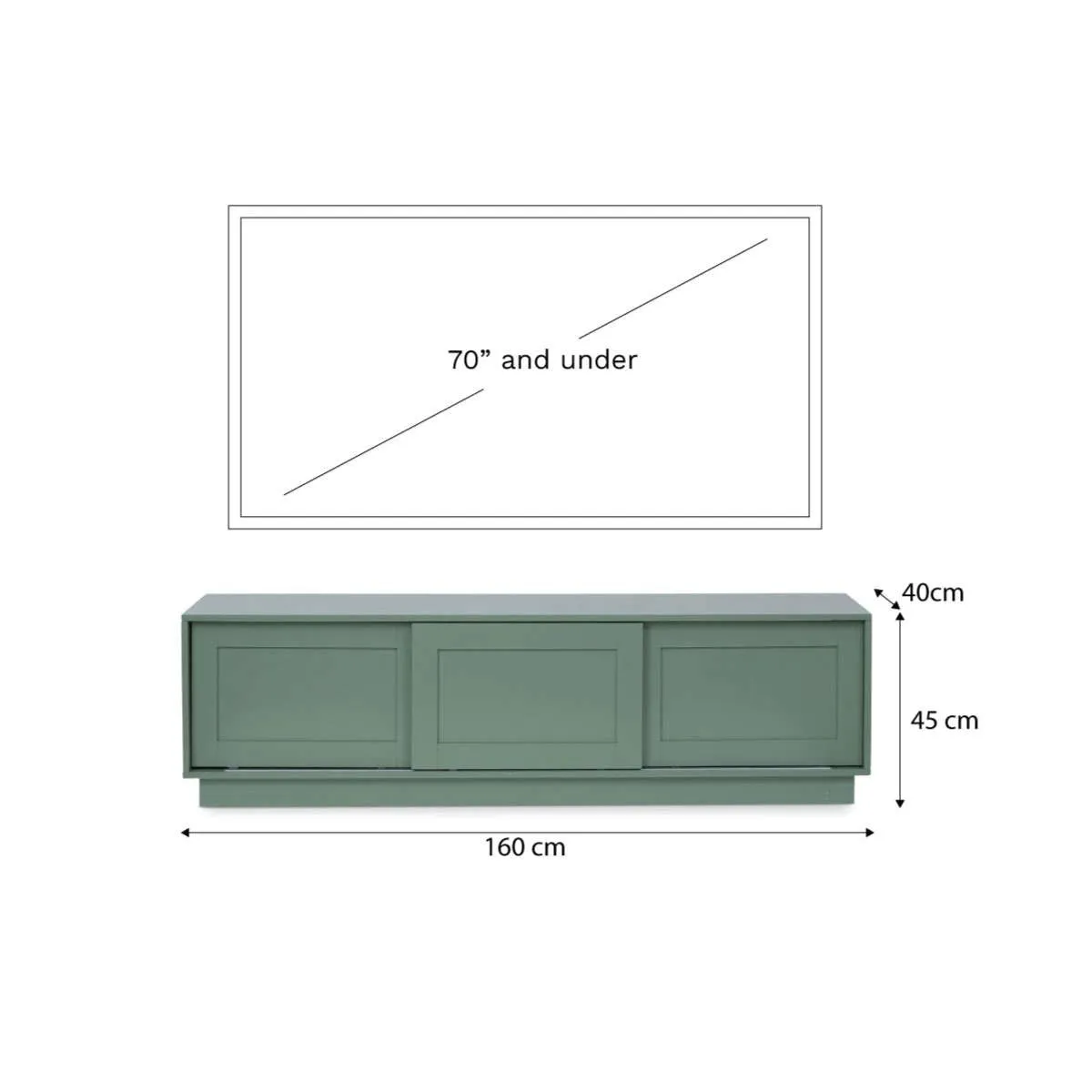 Eros Entertainment Unit - Sage Green Mocka