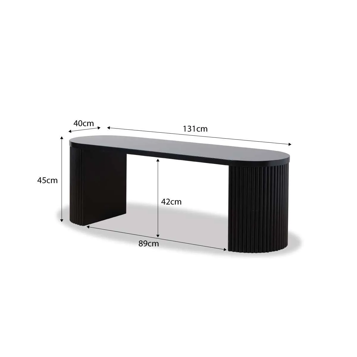 Eve Bench Seat - Black Mocka