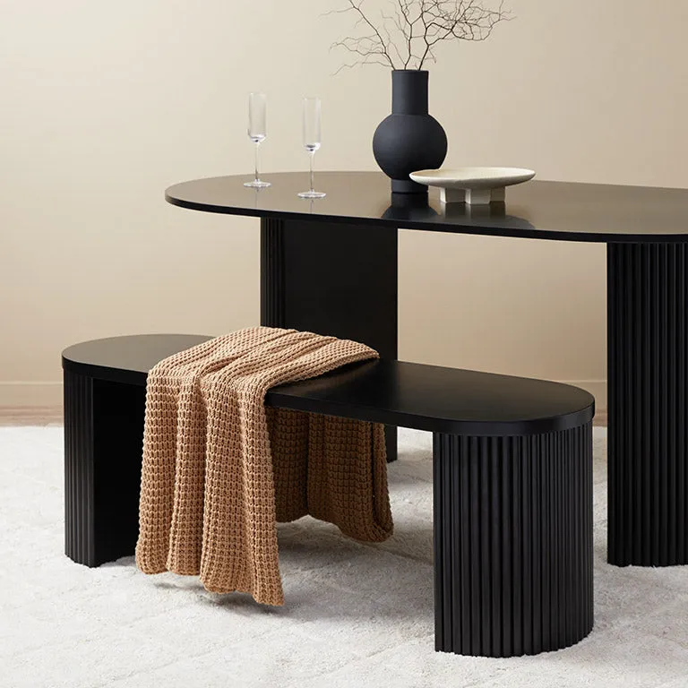 Eve Bench Seat - Black Mocka