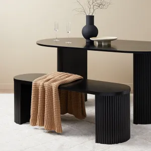 Eve Bench Seat - Black Mocka