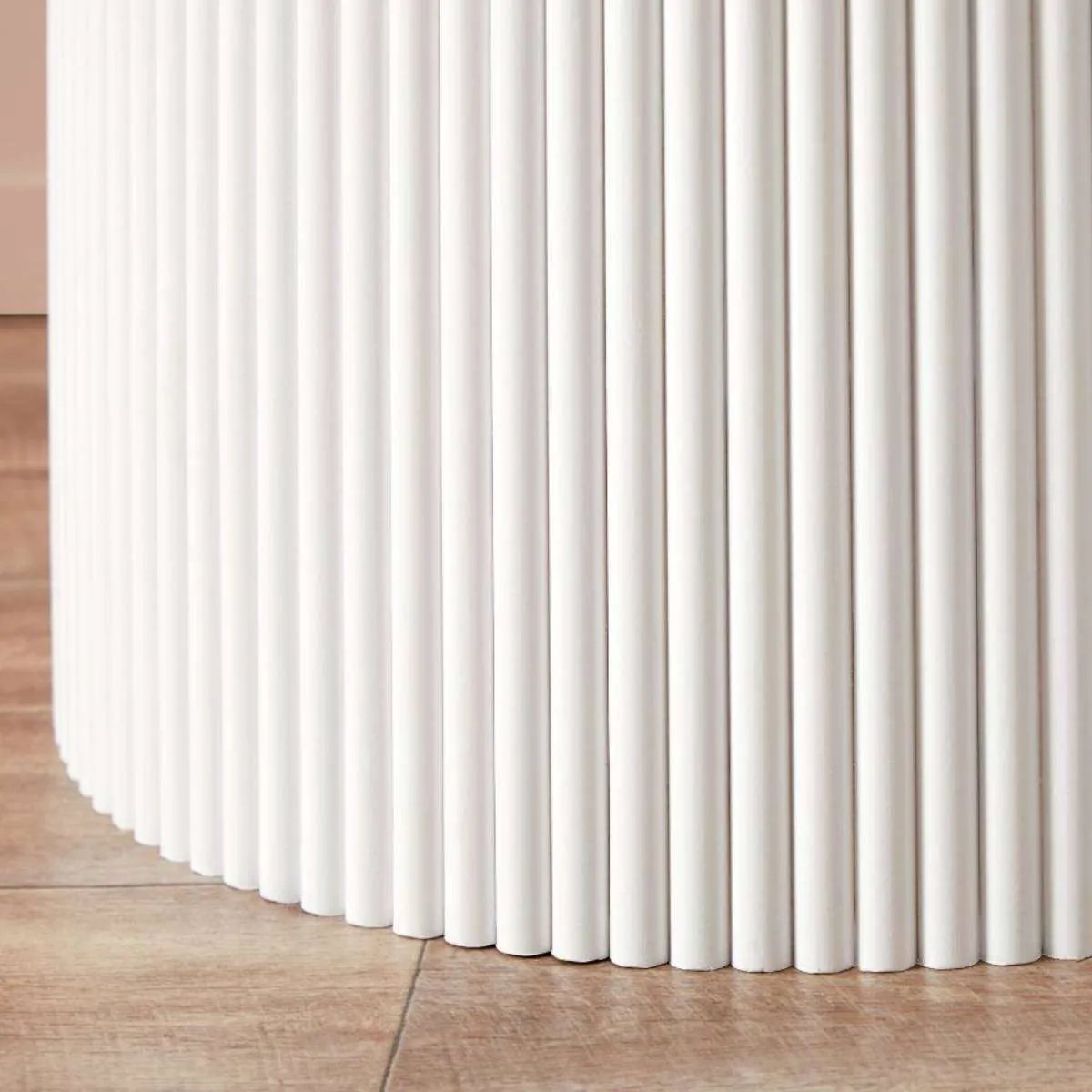 Eve Drum Coffee Table - White Mocka