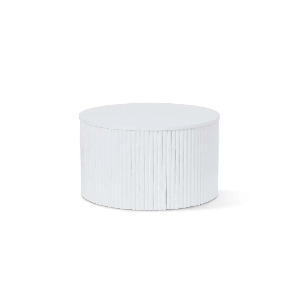 Eve Drum Coffee Table - White Mocka