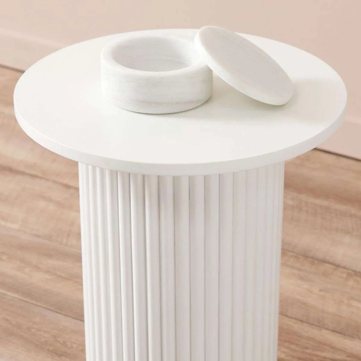 Eve Side Table - White Mocka