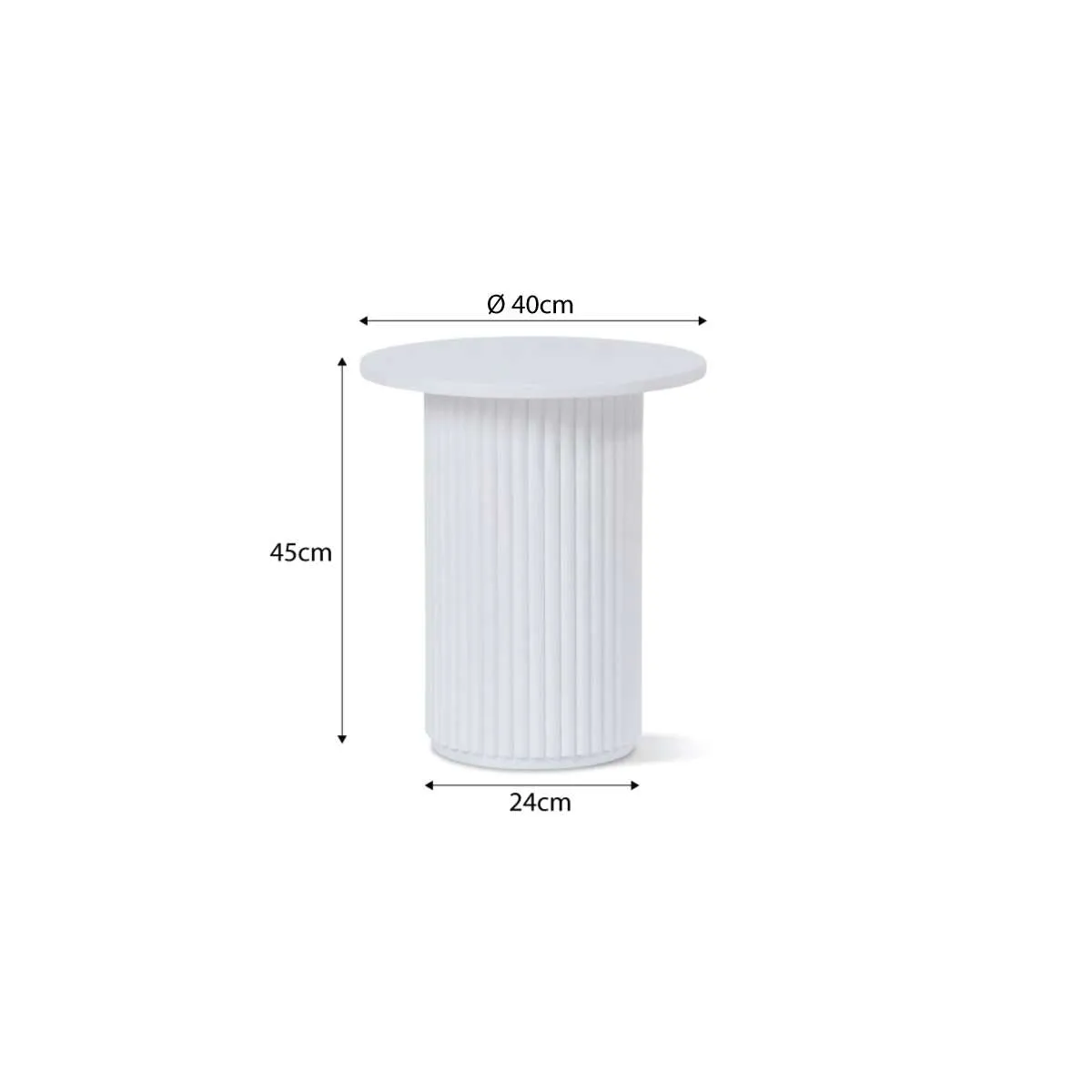 Eve Side Table - White Mocka