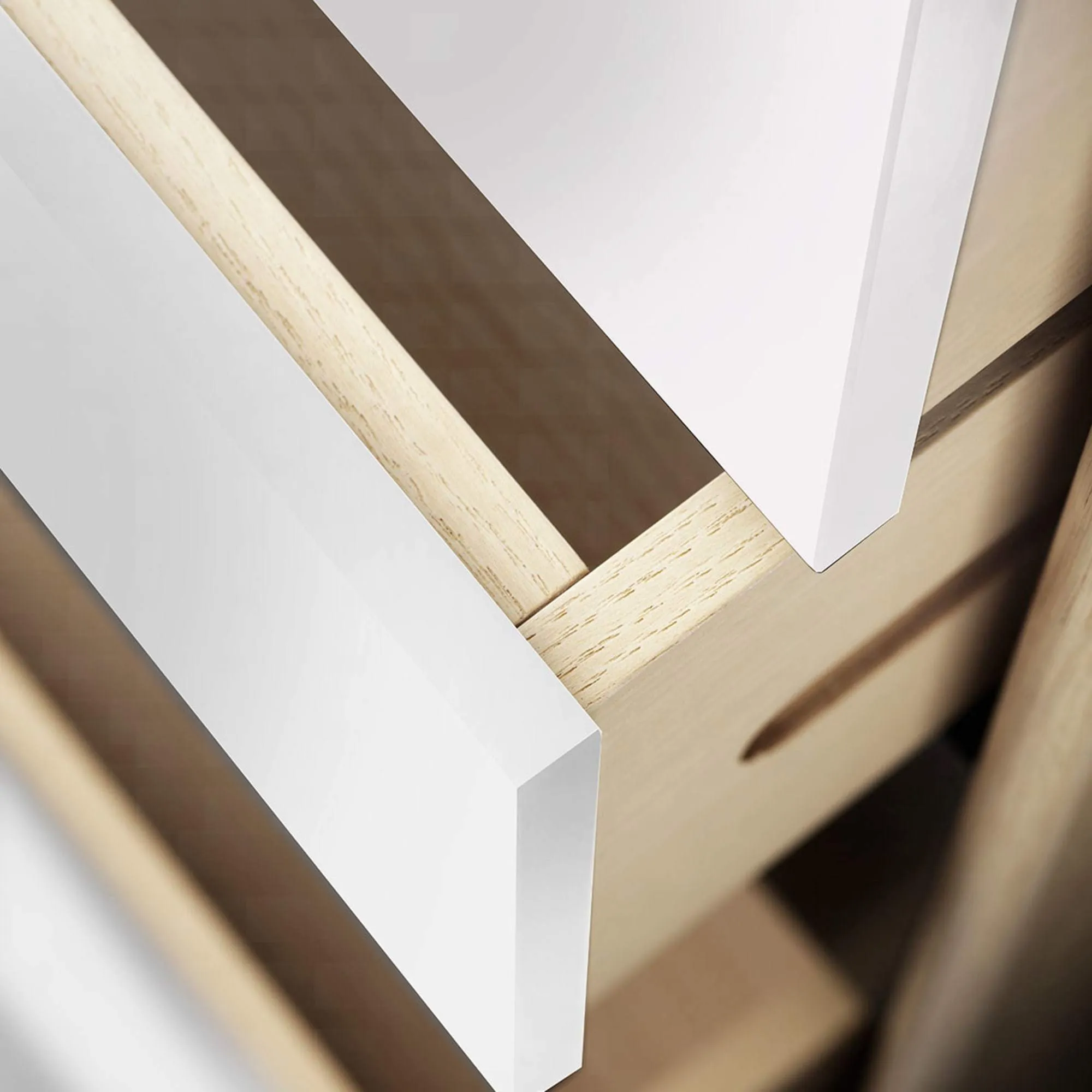 Fdb Møbler F23 Butler High Chest Of Drawers, Natural/White