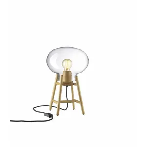 Fdb Mbler U4 Hiti Table Lamp Clear Glass, Natural/Black