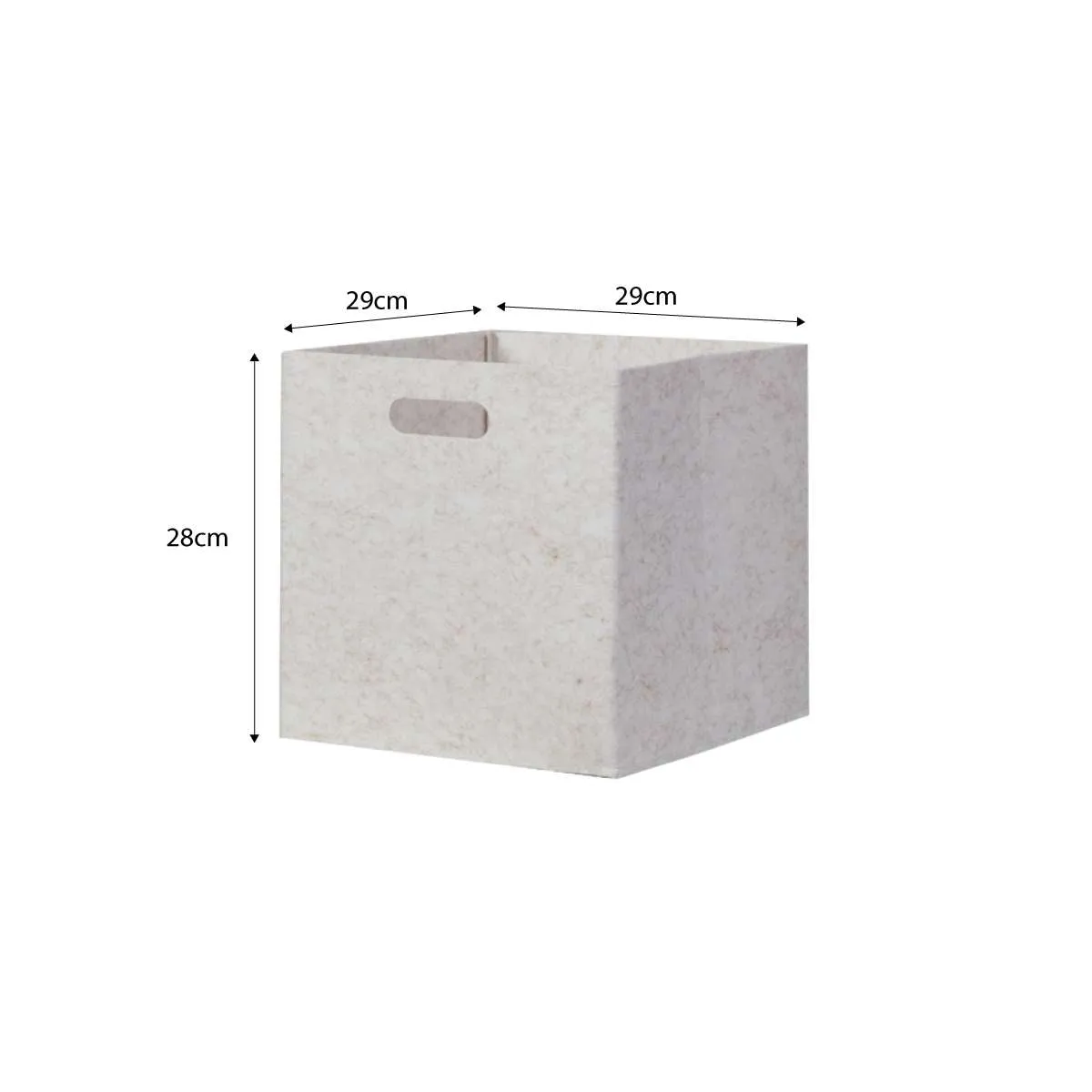 Felt Cube Basket - Biscuit Mocka