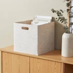 Felt Cube Basket - Biscuit Mocka