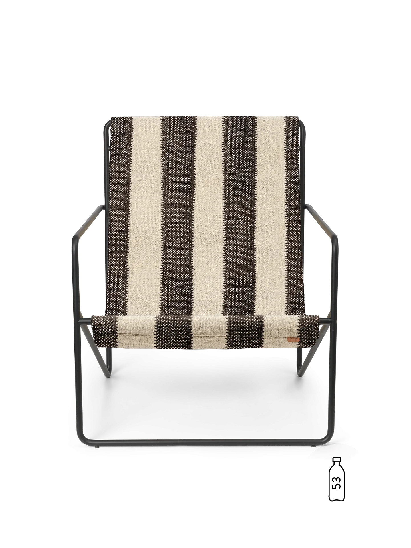 Ferm Living Desert Lounge Chair Black/Off White/Chocolate