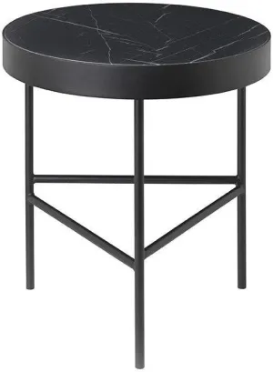 Ferm Living Marble Table Black Marquina, 40cm