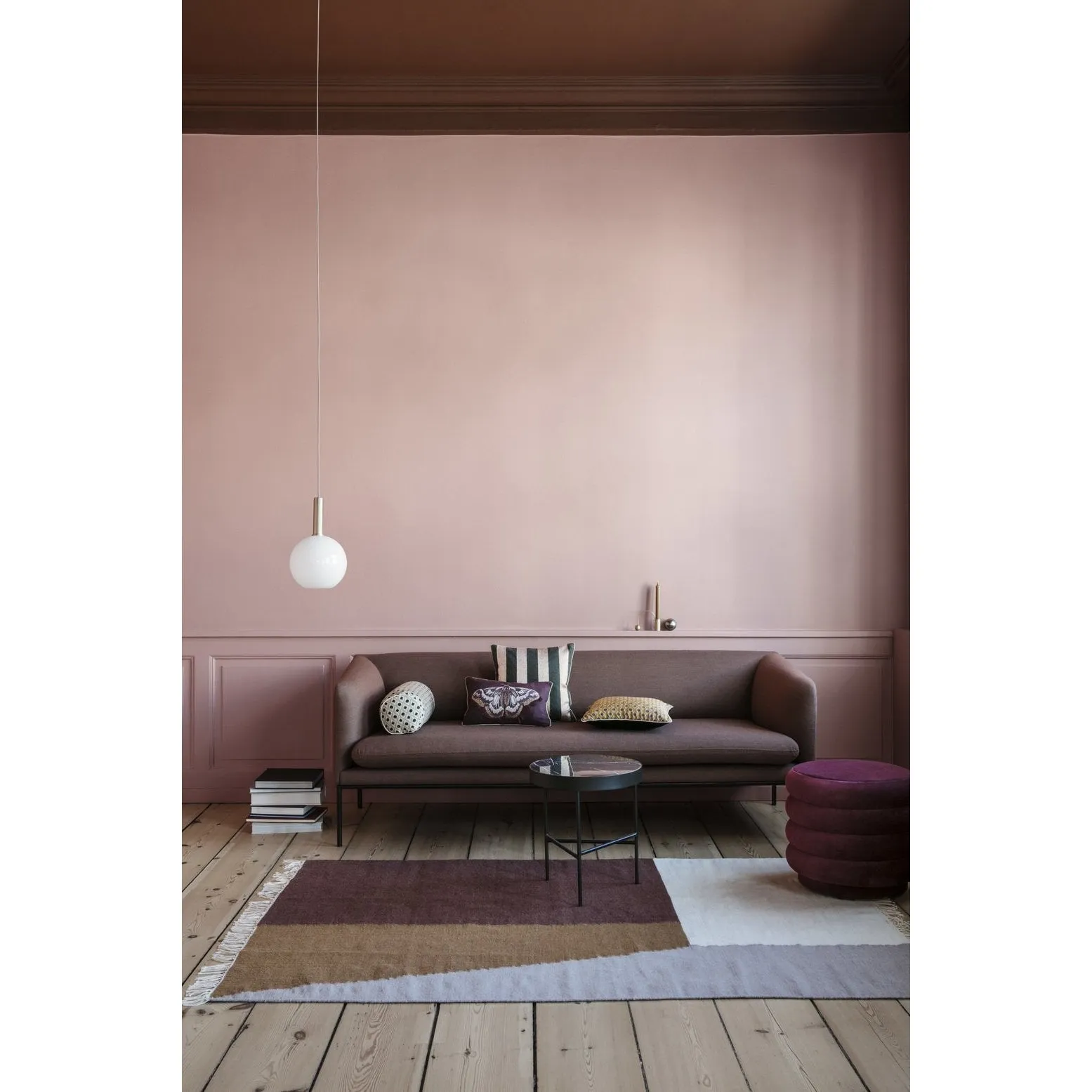Ferm Living Marble Table Black Marquina, 40cm
