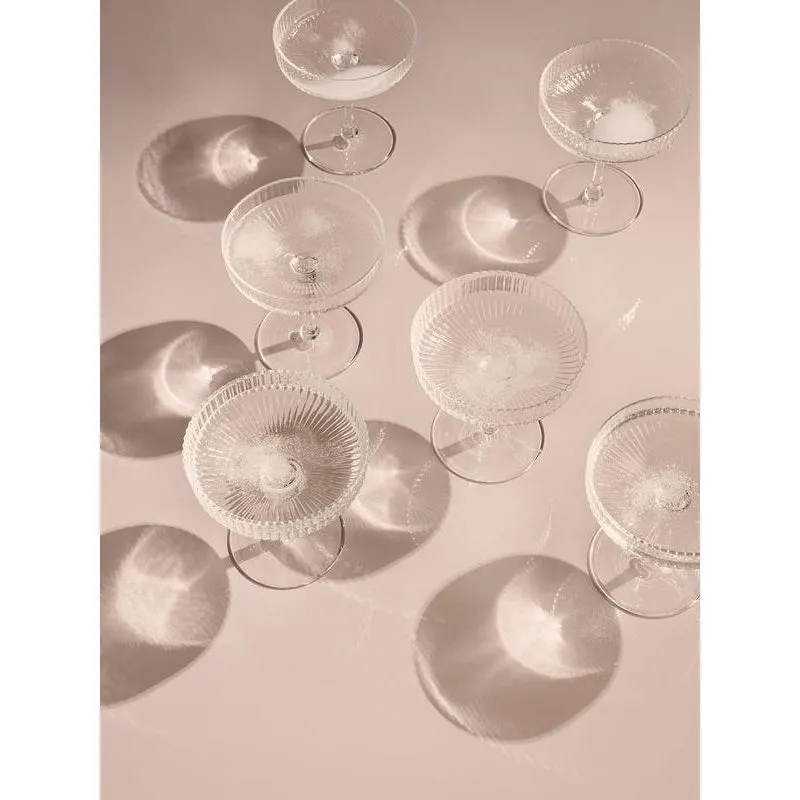 Ferm Living Ripple, Champagne Bowls 2 Pcs