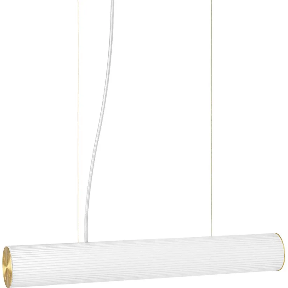 Ferm Living Vuelta Suspension Lamp Brass ø60 Cm, White