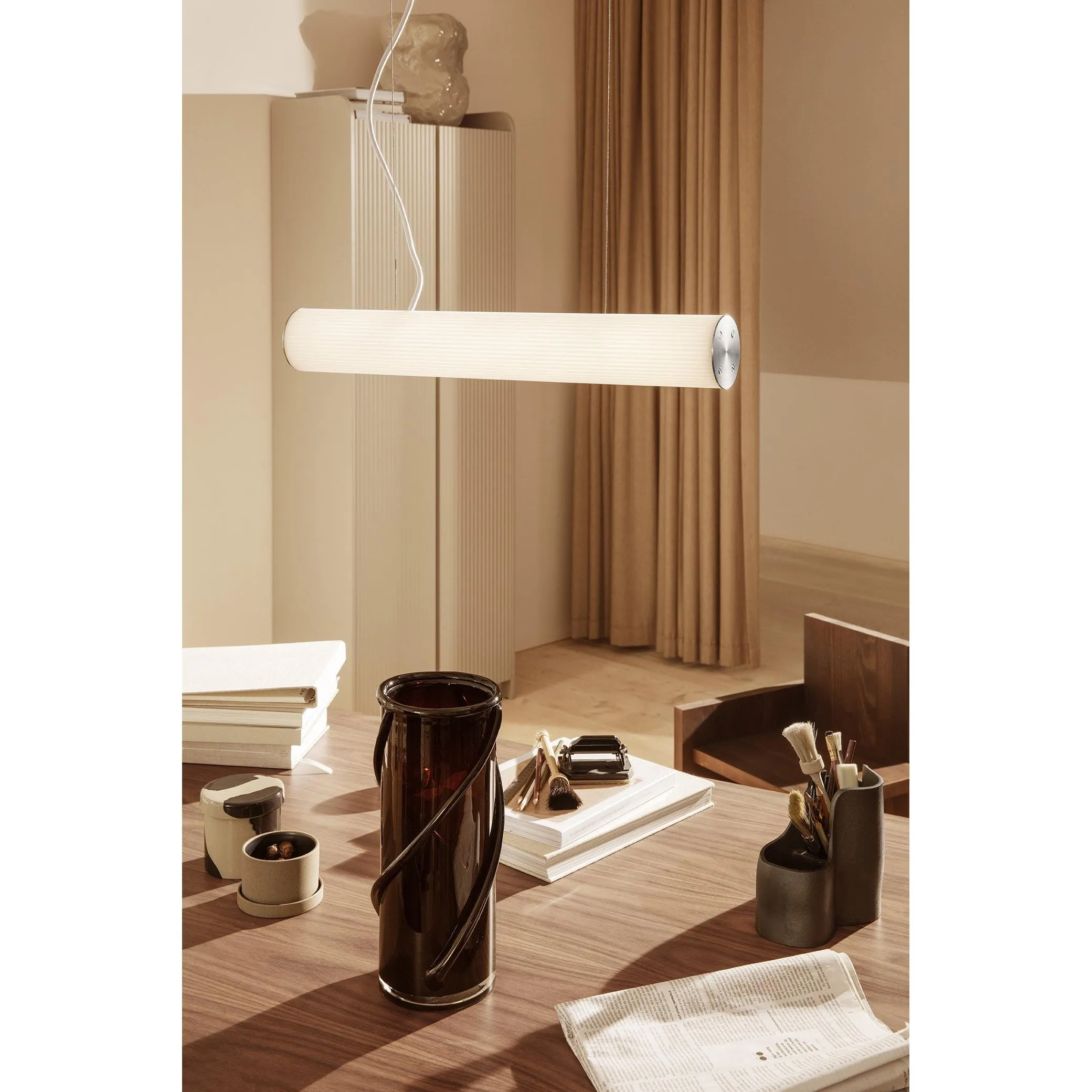 Ferm Living Vuelta Suspension Lamp Stainless Steel ø60 Cm, White