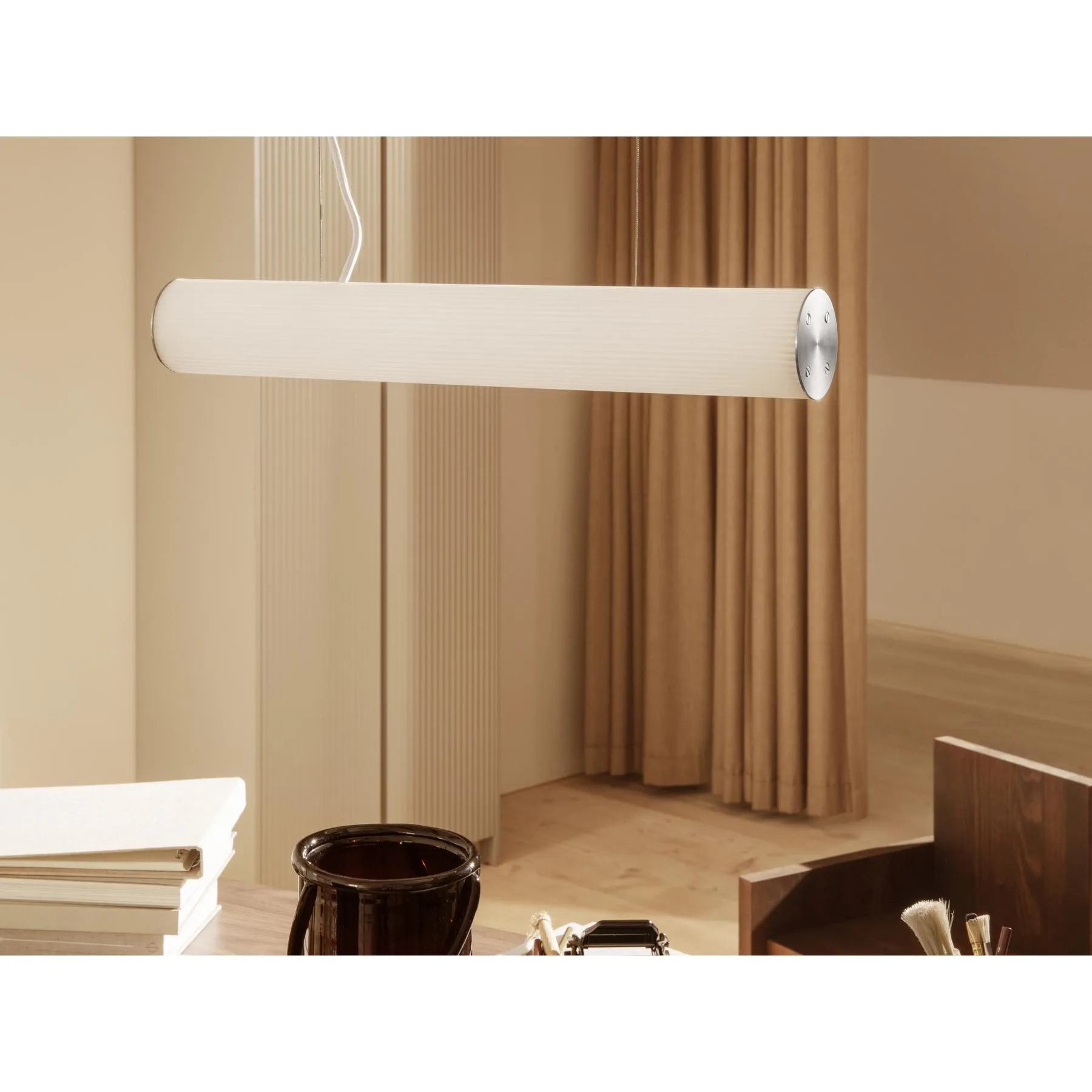 Ferm Living Vuelta Suspension Lamp Stainless Steel ø60 Cm, White