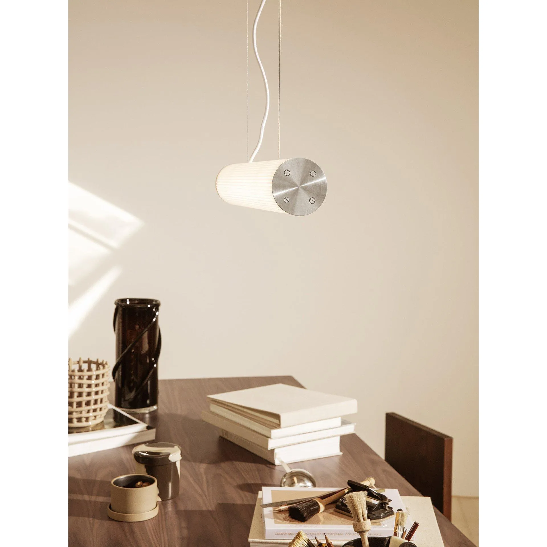 Ferm Living Vuelta Suspension Lamp Stainless Steel ø60 Cm, White
