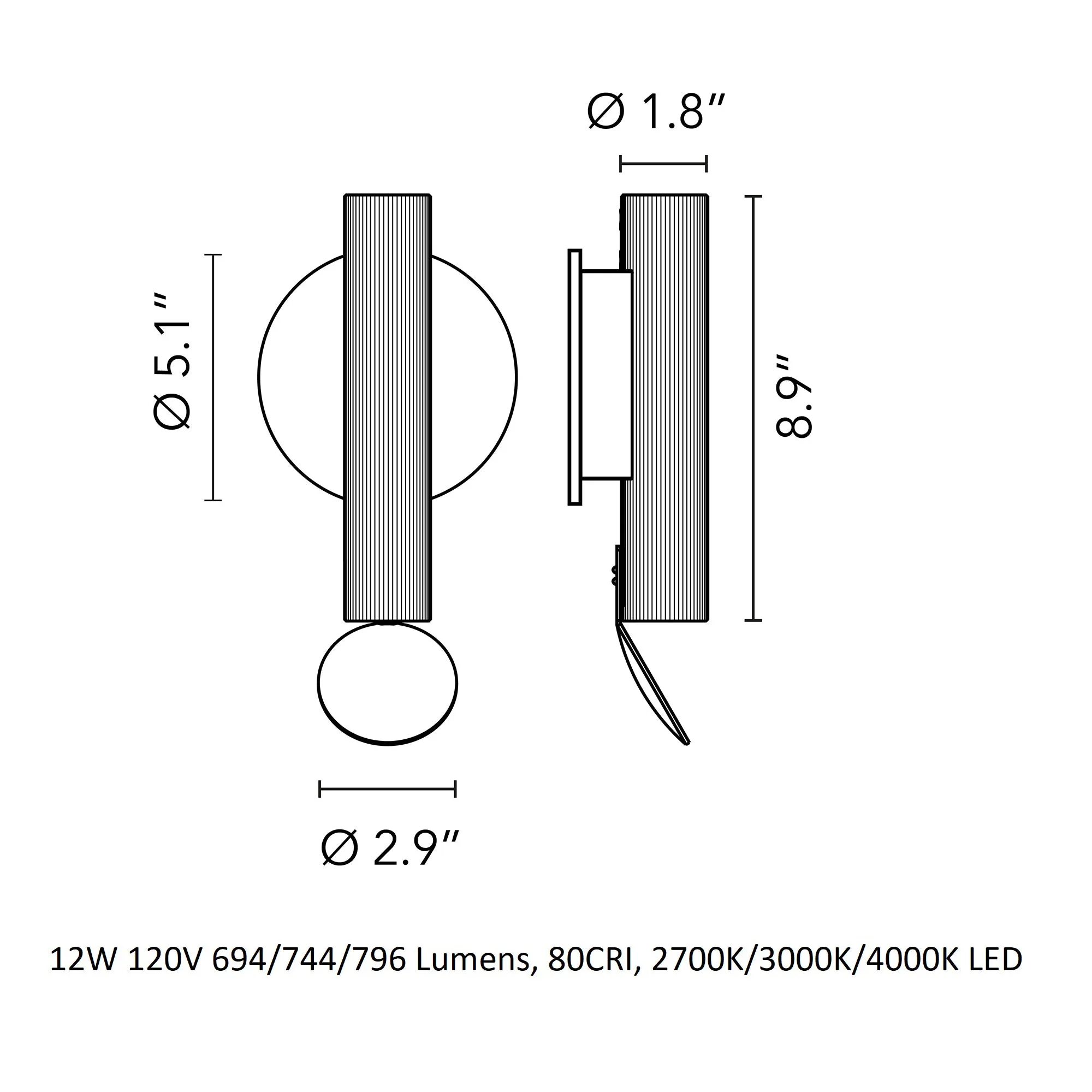 Flauta Riga Outdoor Wall Sconce