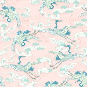 Floating Dreamy Cranes Wallpaper