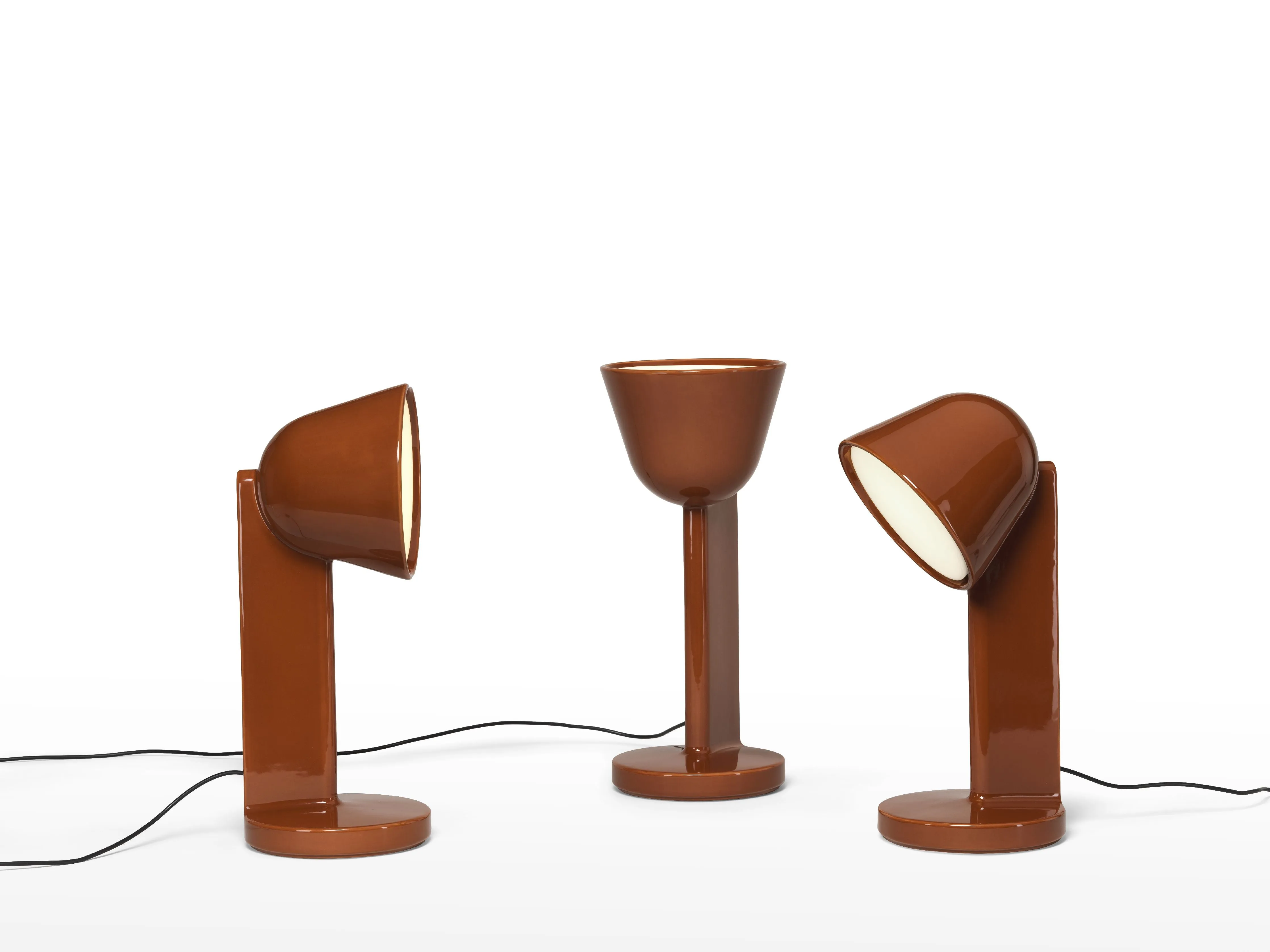 Flos Céramique Table Lamp Down, Rust Red