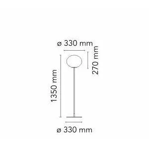 Flos Glo Ball F1 Floor Lamp, Black Matt