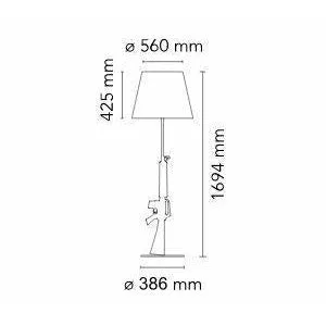 Flos Guns Lounge Floor Lamp, Gold/Black