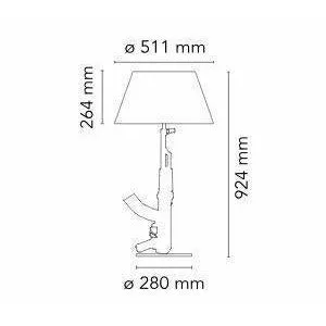 Flos Guns Table Lamp, Gold/Black
