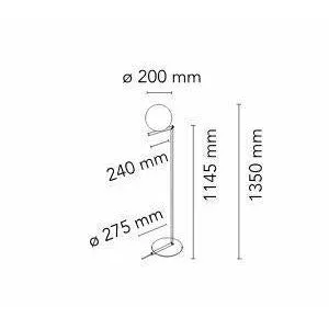 Flos Ic Light F1 Floor Lamp, Black