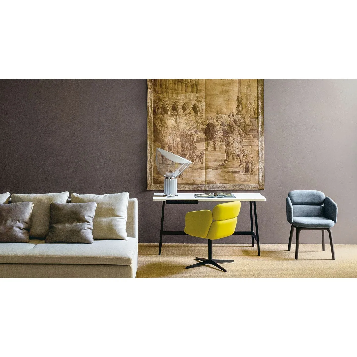 Flos Taccia Small Table Lamp Glass Shade Small, Black