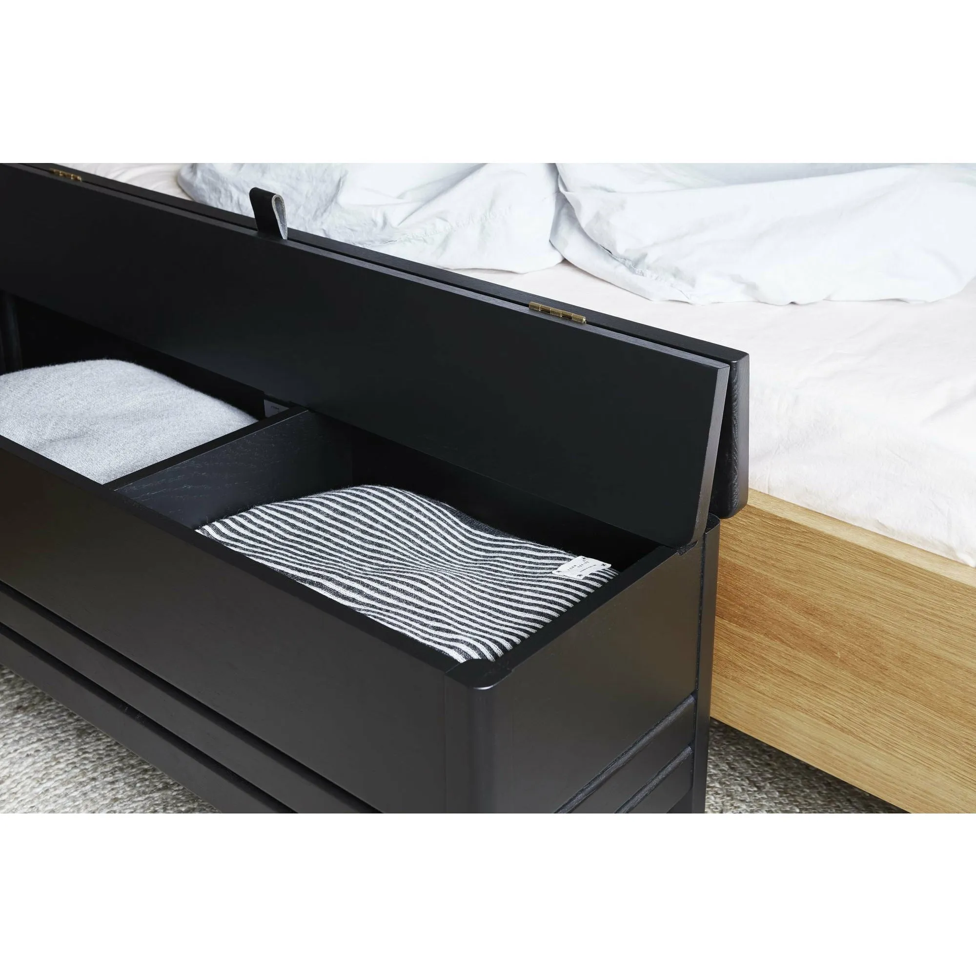 Form & Refine A Line Storagebench 111 Cm. Black Stained Oak