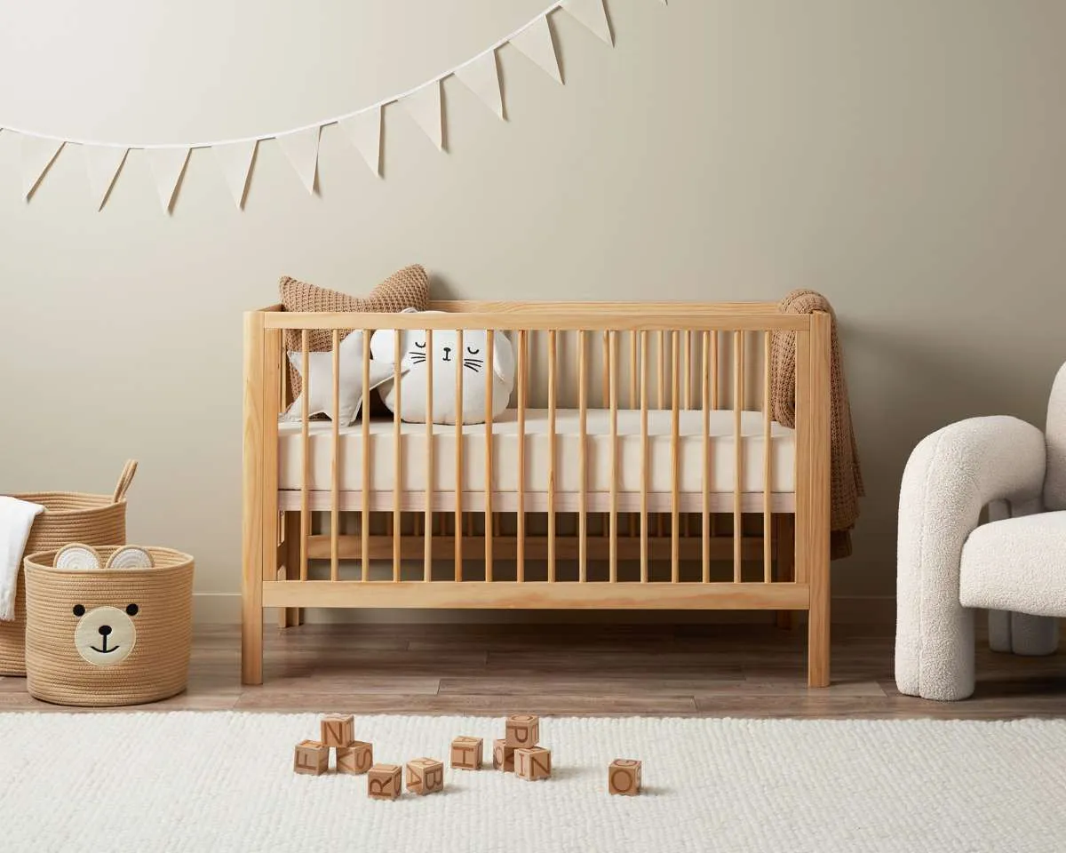 Fraser Coastal Cot - Natural Mocka